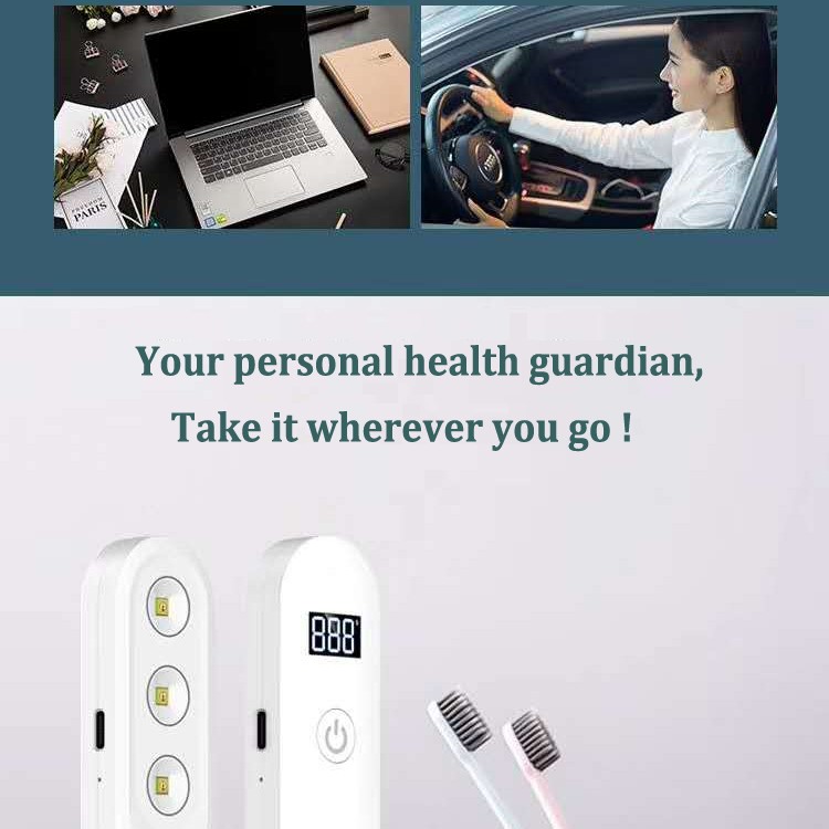Personal health guardian panel with wands and toothbrushes
